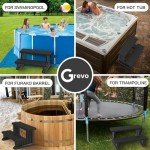GREVO Hot Tub Steps for Round or Straight Spas