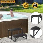Durable 2-Step Hot Tub Spa Side Ladder