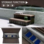 KUAFU Non-Slip Hot Tub Steps with Storage 36