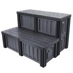 AOSYCO No-Drill Hot Tub Steps - Stone Gray