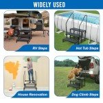 Fumingpal Non-Slip 3-Step Hot Tub Steps with Handrail