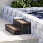 KUAFU Non-Slip Hot Tub Steps with Storage 36