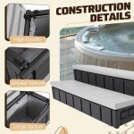 HECASA Universal Spa Step with Storage Compartment