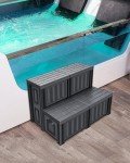 AOSYCO No-Drill Hot Tub Steps - Stone Gray