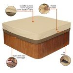 Water-Resistant 86 Inch Square Hot Tub Cover