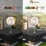 Outdoor Weatherproof Hot Tub Cover - 85 x 85 Inch