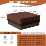 Heavy Duty Waterproof Hot Tub Cover - 85x85 inch