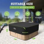 URWAY Heavy Duty 600D Waterproof Hot Tub Cover