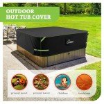 URWAY Heavy Duty 600D Waterproof Hot Tub Cover