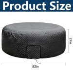 Insulated Inflatable Hot Tub Cover with Zipper