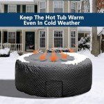 Insulated Inflatable Hot Tub Cover with Zipper