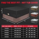 Zettum Heavy-Duty Waterproof Hot Tub Cover 80"x80