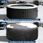 Insulated Inflatable Hot Tub Cover with Zipper