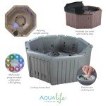 Invi Hot Tub for 5 Adults with LED Lighting