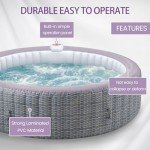 BTMWAY 82" Portable Inflatable Hot Tub for 4-6