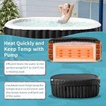 Portable Inflatable Hot Tub with Side Table