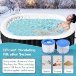 Portable Inflatable Hot Tub with Side Table