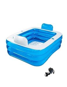 Inflatable Bathtub with Electric Pump & Pillow