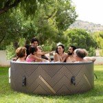 M Spa Inflatable Bubble Massage Hot Tub for 4-6