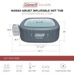 Coleman Hawaii AirJet Inflatable Hot Tub for 4-6
