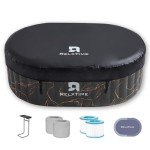 Inflatable 2-Person Hot Tub with LED Lights