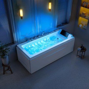 67-Inch Jetted Healing Chromotherapy Bathtub