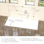 67-Inch Jetted Healing Chromotherapy Bathtub