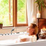 67-Inch Jetted Healing Chromotherapy Bathtub