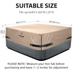 Premium Hot Tub Cover Protector - 85 x 85 Inch