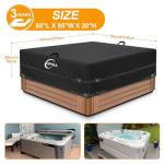Kipiea Heavy Duty Waterproof Square Hot Tub Cover