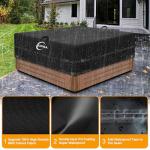 Kipiea Heavy Duty Waterproof Square Hot Tub Cover