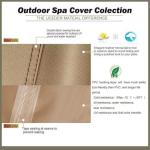 Waterproof Heavy Duty Hot Tub Cover - Brown