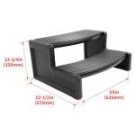 HECASA Slip-Resistant Spa Step Stool - Black