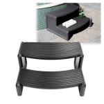 HECASA Slip-Resistant Spa Step Stool - Black