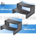 HECASA Slip-Resistant Spa Step Stool - Black