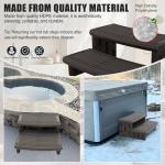Non-Slip Durable Hot Tub Steps – Portable Gray Ladder