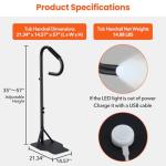 LED Hot Tub Handrail with Adjustable Height