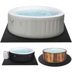 TIXANF 100x100 Inch Hot Tub Mat, Inflatable Hot Tub Mat, Large Washable Floor Protection Mat, Portable Spa Pool Accessories, Waterproof Non-Slip Underlining Absorbent Spa Pool Floor Base Protection