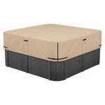 VEVOR Outdoor Hot Tub Cover, 90 x 90 x 20 Inch Weatherproof and Waterproof Hot Tub Cover Protector, 600D Heavy Duty Oxford Fabric and 950N Tearing Strength, Square Spa Covers for Hottub, Brown