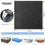 TIXANF 100x100 Inch Hot Tub Mat, Inflatable Hot Tub Mat, Large Washable Floor Protection Mat, Portable Spa Pool Accessories, Waterproof Non-Slip Underlining Absorbent Spa Pool Floor Base Protection