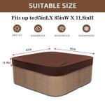 Eanpet Waterproof Hot Tub Cover Protector 85 x 85Inch Square Spa Cover Replacement for Hot Tub Lid Outdoor Protective Cover Cap,Brown