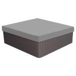 PATIKIL 85.8x85.8x11.8 inch Square Hot Tub Cover, 210D Oxford Waterproof Dustproof SPA Cover Protector Patio Furniture Covers for Hot Tub Outdoor Indoor, Gray