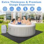 TIXANF 100x100 Inch Hot Tub Mat, Inflatable Hot Tub Mat, Large Washable Floor Protection Mat, Portable Spa Pool Accessories, Waterproof Non-Slip Underlining Absorbent Spa Pool Floor Base Protection