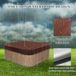 Eanpet Waterproof Hot Tub Cover Protector 85 x 85Inch Square Spa Cover Replacement for Hot Tub Lid Outdoor Protective Cover Cap,Brown