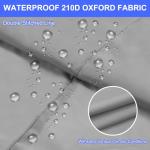 PATIKIL 85.8x85.8x11.8 inch Square Hot Tub Cover, 210D Oxford Waterproof Dustproof SPA Cover Protector Patio Furniture Covers for Hot Tub Outdoor Indoor, Gray