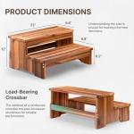 Acacia Wood 2-Step Hot Tub Spa Stool