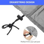 PATIKIL 85.8x85.8x11.8 inch Square Hot Tub Cover, 210D Oxford Waterproof Dustproof SPA Cover Protector Patio Furniture Covers for Hot Tub Outdoor Indoor, Gray