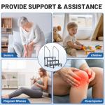 RV Steps Spa Steps with Handrail - 3 Step Hot Tub Steps Trailer Steps Mobile Home Stairs for 5th Wheel RV, Trailer, Hot Tub, Pool, Porch with Non-Slip Mats