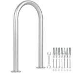 HomiShare Aluminum Dock Handrail, 24" x 13" Dock Boarding Handrail, Dock & Boat Aluminum Safety Grab Bar, 36in Swimming Pool Handrail & Hot Tub Handrail, Silver