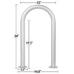 HomiShare Aluminum Dock Handrail, 24" x 13" Dock Boarding Handrail, Dock & Boat Aluminum Safety Grab Bar, 36in Swimming Pool Handrail & Hot Tub Handrail, Silver